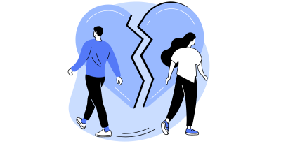 Man and woman walking away - a guide to no fault divorce